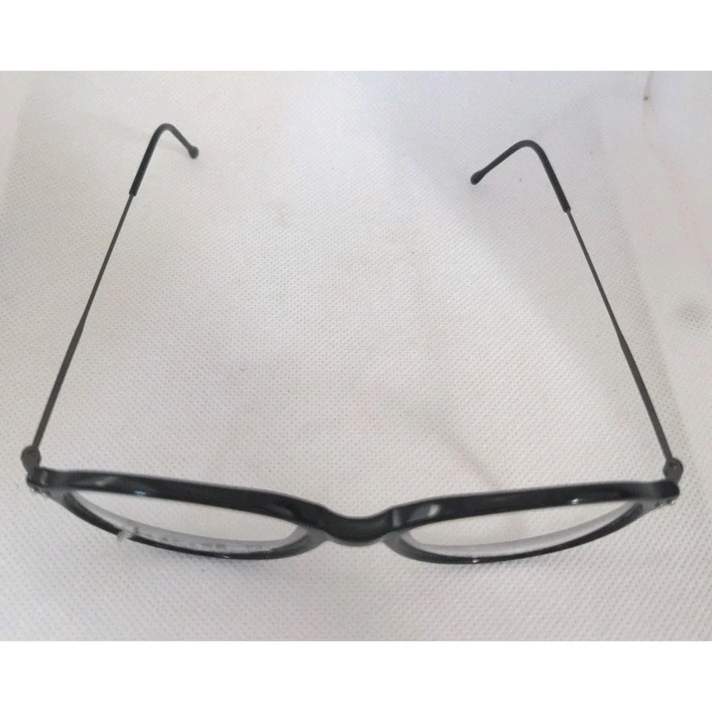Vintage Giorgio Armani 374 181 Black Round Eyeglasses Frame 49-16-140 NOS Italy